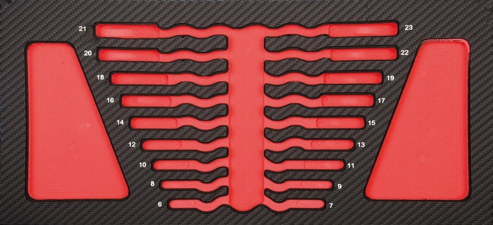 PROJAHN PRÄZISIONSWERKZEUGE GMBH Projahn PROFORM-Werkstattwageneinlage leer für Doppelgabelschlüssel 9-tlg.