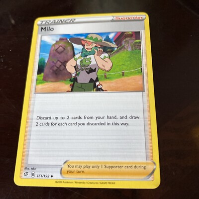 161/192 Milo- Rebel Clash - UnCommon - REGULAR Pokemon Tcg Card
