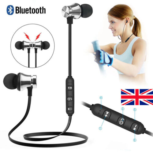 Gym Run UK Sports Headphones Bluetooth Earphones Microphone Talk Water Resistant - 第 1/18 張圖片