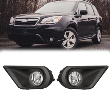 For 2014-2016 Subaru Forester Fog Lights w/Bezels+Wiring+Switch Kit Clear PAIR