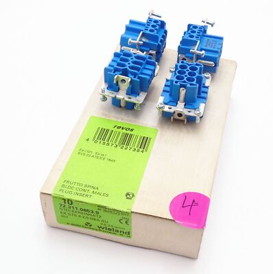4x Wieland EX STS 6 2,5 09IA AU 90V 72.311.0653.9 Steckereinsatz -unused-