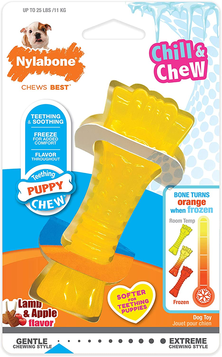 Freezer Knuckle Bone Puppy Chew Toy, Soothing Teething Toys for Puppies, Color C