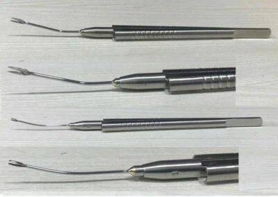 B.S STEEL OSHER SNYDER IOL CUTTING SCISSOR 18 GAUGE & FORCEPS 20 GAUGE SET