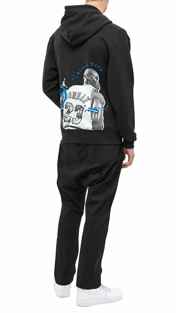 Pegajoso Oso tierra principal Air Jordan x Travis Scott x Fragment Hoodie &#034;Black&#034; DJ0615-010  Size M NWT | eBay