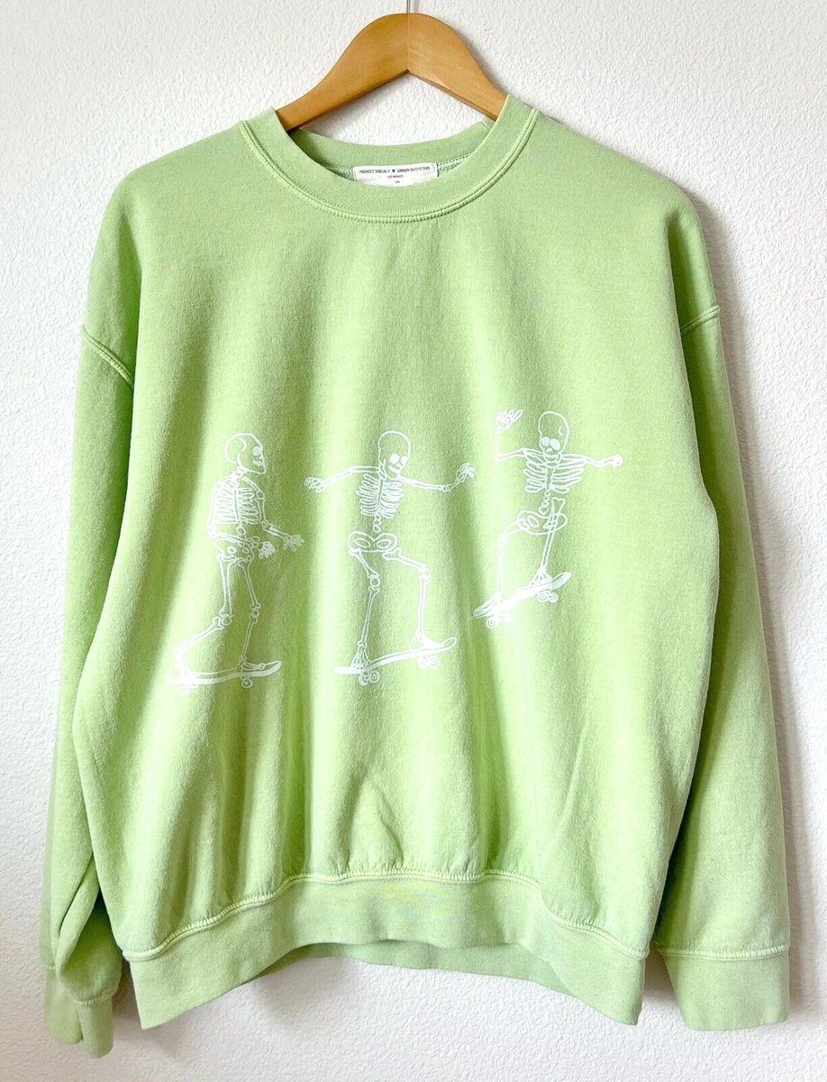 Urban outfitters green skeleton sweatshirt sales