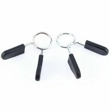 2pcs Weight Bars Spring Collar Clips Dumbbell Barbell Clamp Bar Gym Standard 1''