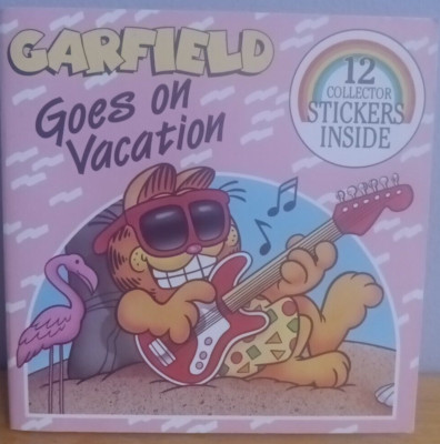 Vintage Garfield Goes On Vacation  Jim Davis 12 Collectors Stickers Inside 1987