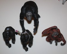 Animal Quest ( Lot of 4) Safari Animals - Orangutan - Large & Small Gorillas NEW