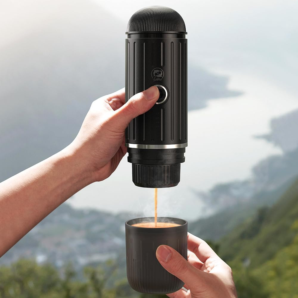 Travel Espresso Maker - USB-C, Self-Heating, 19 Bar Mini Coffee Maker, Red