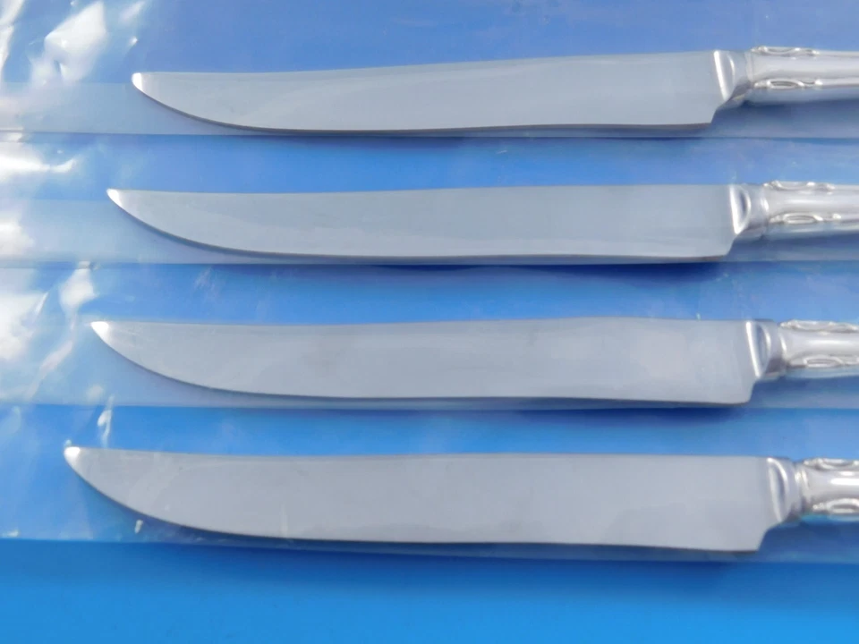 Juego de cuchillos para carne de ley Hampton Court de Reed and Barton 4 piezas tamaño Texas personalizado Foto 4 de 4