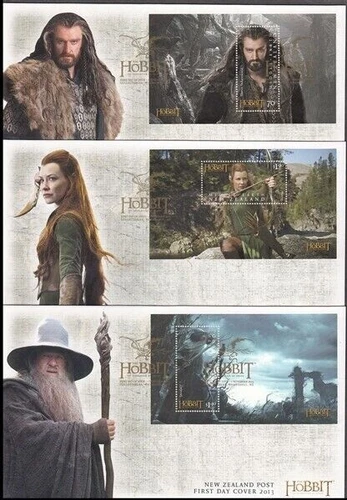 NEW ZEALAND FDC 2013 THE HOBBIT DESOLATION OF SMAUG SET (x6) M/S (ID:F2538)