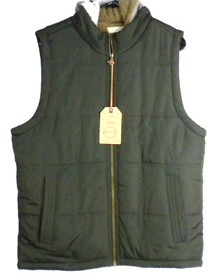 Weatherproof Men's Rosin Green Hoodie Puffer Vest Size M