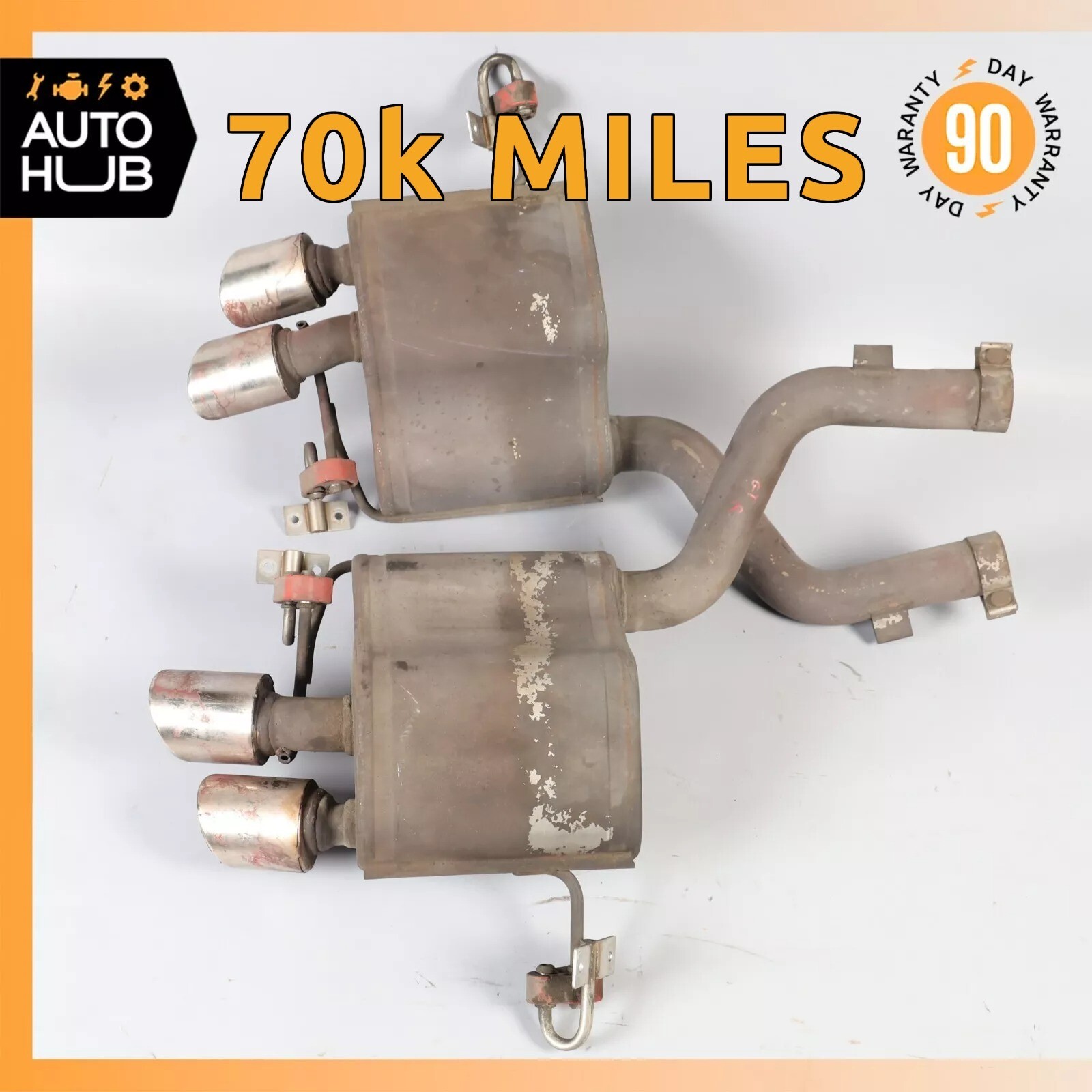 Maserati GranTurismo M145 4.2L Exhaust Mufflers Tips Left & Right Side Set 70k