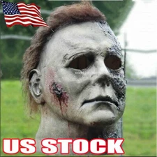 New Adult Michael Myers Mask Halloween Cosplay Scary Props Latex Full Head US