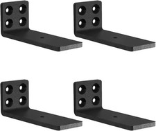 4 Pack 10cm Heavy Duty Floating Shelf Brackets 5mm Thick for Shelves up to 50 KG
