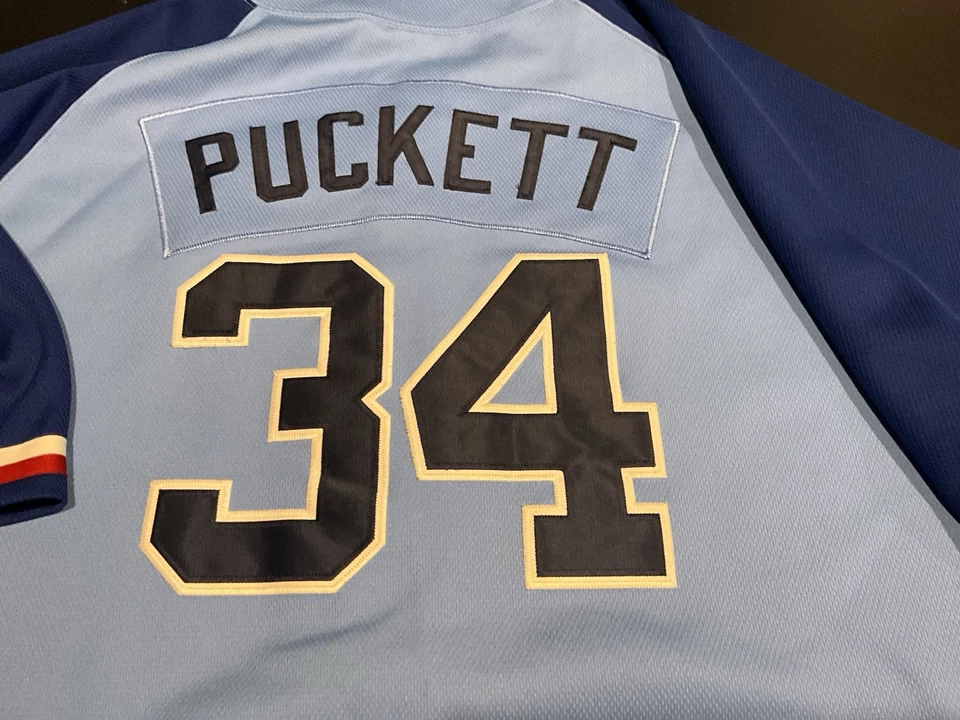 Camiseta deportiva retro XL de los Minnesota Twins Kirby Puckett Nike Cooperstown Collection Foto 2 de 4