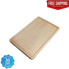 Maple Cutting Board Wood Reversible Juice Groove American Hardwood Durable 18x12