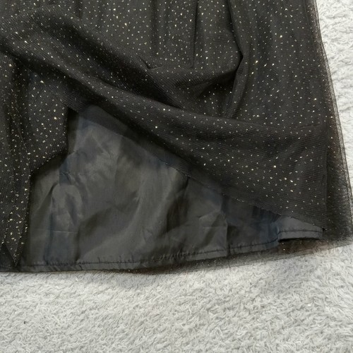 Cat & Jack Skirt Girls L 10-12 Black Glitter Sheer Lined - Picture 3 of 6
