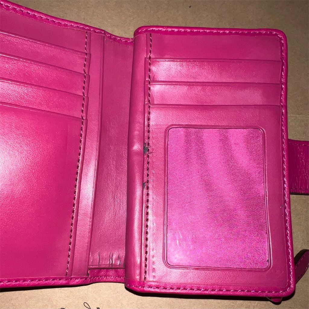 VINTAGE COACH Soho Women's Pink Leather Wallet Silver Buckle