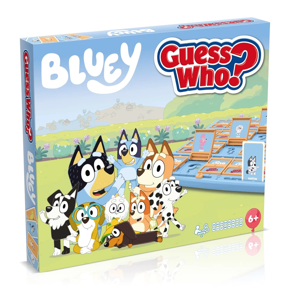 Winning Moves Bluey Guess Who? Classic Guessing Board Game for Families and Blue