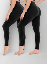 Women's Leggings 2 Pairs of Women`s Plus Size Leggings Cotton Long Leg