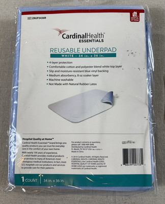 Washable Incontinence Bed Pad 34x36 Reusable Hospital Mattress Protector