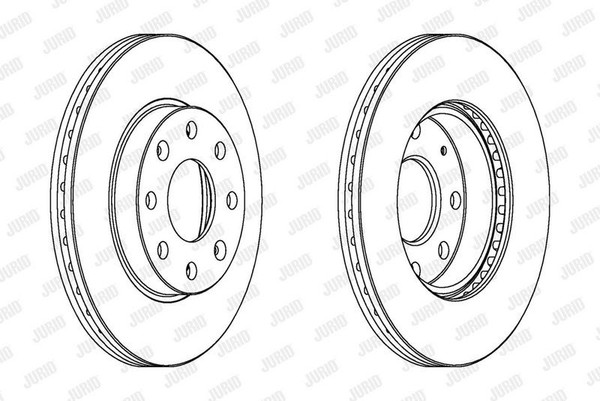 2X Jurid Bremsscheibe 563019JC FüR Chevrolet Daewoo Dodge Opel Saab-image
