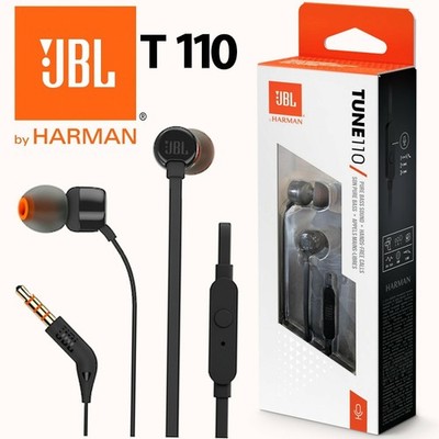 Original JBL T110 In-Ear Kopfhörer mit Mic Headset mit 3,5mm AUX Anschluss