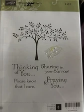 Stampin Up 'Thoughts and Prayers' 1 & 2 cling stamp set