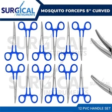 12 Hemostats Mosquito Forceps Surgical Dep Handle 5" Curved Surgical Instruments