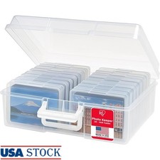 Portable Multi-Purpose Photo Organizer Snap-Tight Storage Case Crafts Supplies