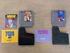Tetris 1 and Tetris 2 Lot (Nintendo NES) - In Box with Manuals