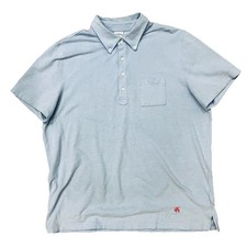 Brooks Brothers 2X Button Down Polo Light Blue. Short Sleeve Collared. Logo.