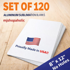120 Pieces PARKING SIGN ALUMINUM SUBLIMATION BLANKS 8" x 12" / NO HOLES