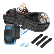 LED Light Bar Wiring Harness 16.4FT Nylon Kit for Driving Lights - 1 Lead