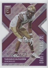 2018 Panini Elite Draft Picks Status Purple Die-Cut 43/99 Tarvarus McFadden wo2