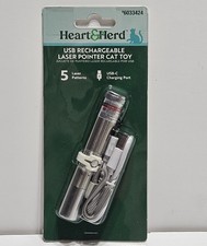 Laser Pointer Cat Toy USB Rechargeable 5 Laser Patterns By Heart And Herd