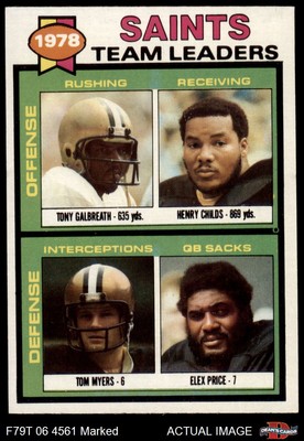 1979 Topps #451 Tony Galbreath Saints Team Leaders & Checklist 1.5 - FAIR