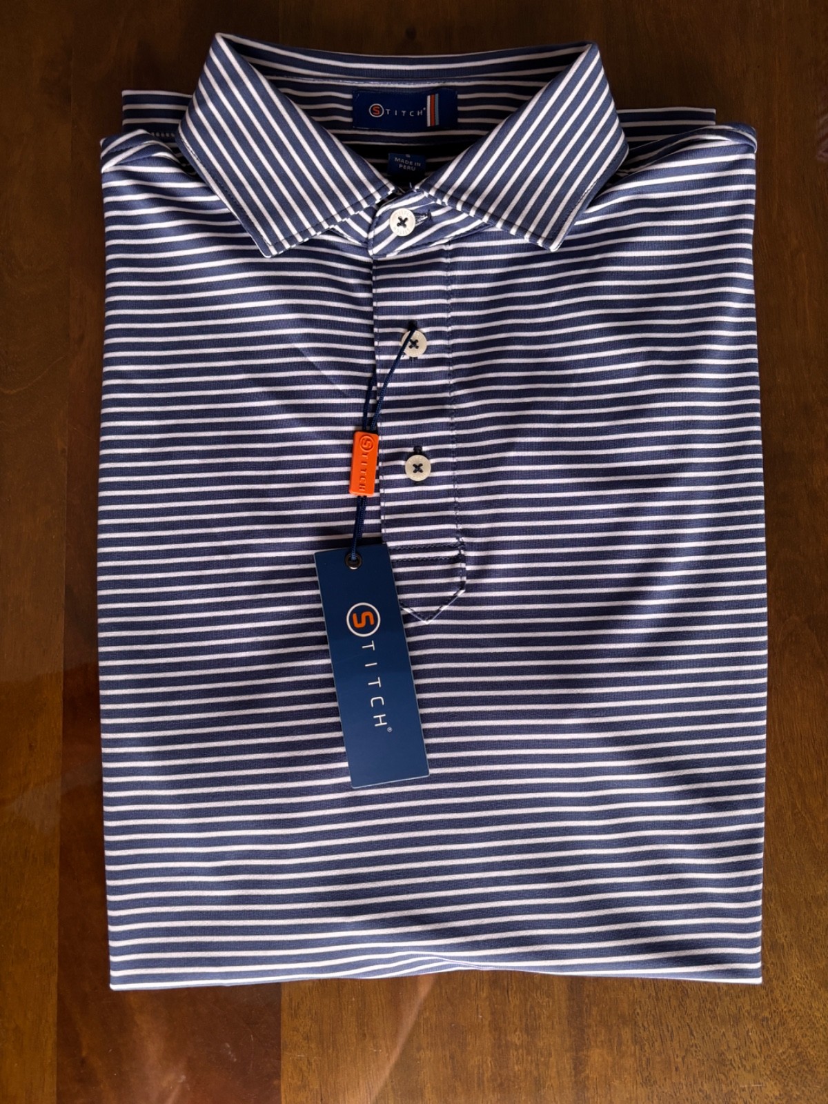 Nwt Men's Stitch Victory Stripe Polo, Size: S, Color: Oslo (M2.23)