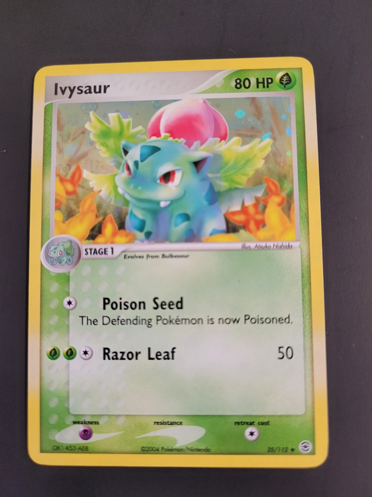 Pokemon TCG: 2004 EX FireRed & LeafGreen Ivysaur 35/112 Reverse Holo NM