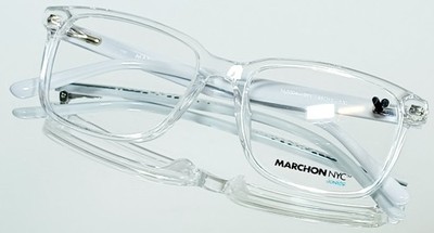 Originale MARCHON NYC JUNIOR M-6504 971 Eyeglasses CRYSTAL New Plastic 48-15-130