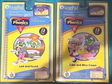 LOT OF 2 LeapPad Phonics Program Books Cartridges Lesson 5 6 NEW SEALED