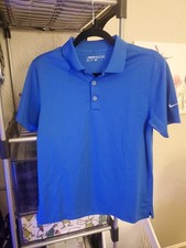 Nike Golf Brand Dri-fit Short Sleeve Golf Polo Shirt In Blue, Youth medium