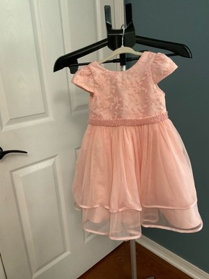 Petit Cherie Pink Floral Embroidered Tulle Dress Size 2