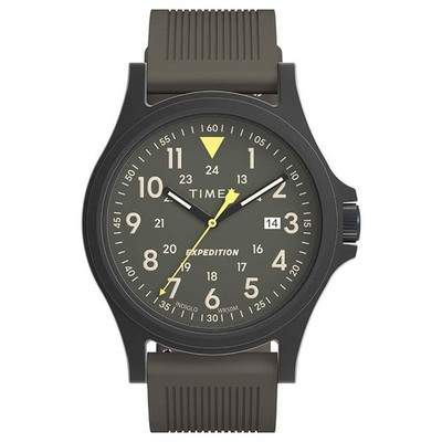 Timex Herren Expedition Acadia 40mm Uhr Rotguss Silikonband grünes Zifferblatt