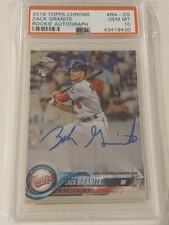2018 Topps Chrome - Rookie Autographs Zack Granite #RA-ZG (AU, RC) PSA GEM MT 10