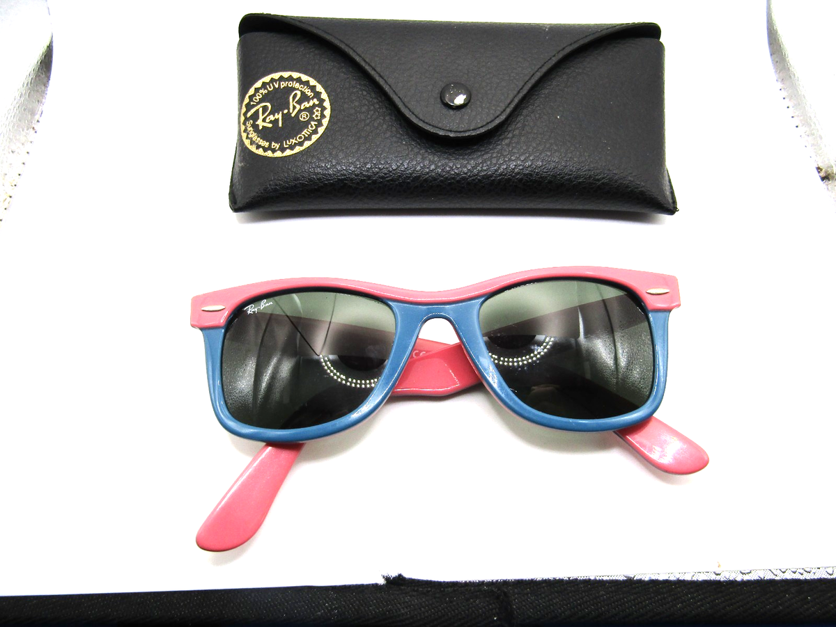 Ray-Ban RB2132 974 Wayfarer rare pink blue 50-22 Rayban Ray  display picture 2