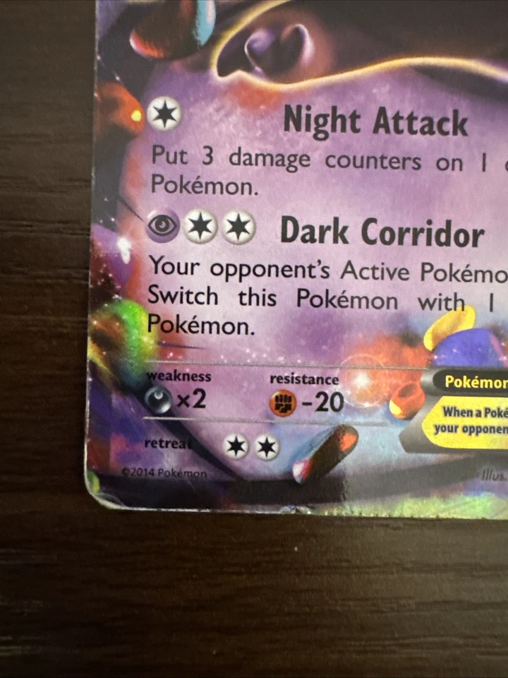 Pokémon Gengar EX TCG Card Phantom Forces Ultra Rare Holo, 34/119 Heavy Play - Image 4 of 4