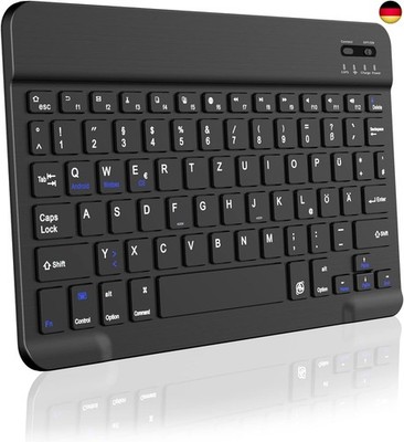 aoub Kabellose Tastatur mit deutschem QWERTZ Layout für iPad Pro/Air/Mini/iPad 