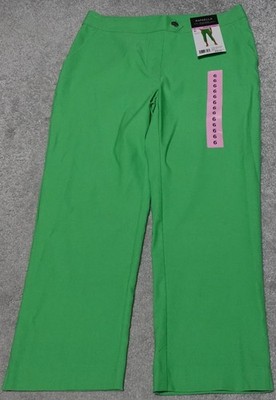 Rafaella Stretch Capri Pant Women's Size 6 Green Straight Leg Pockets Casual